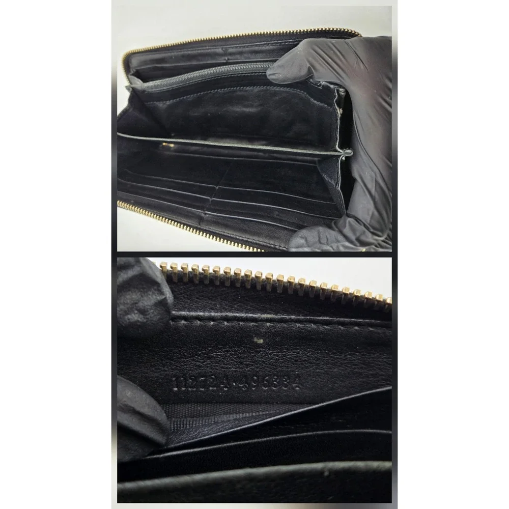 Gucci Guccissima Zip Around Wallet Black Leather GG Monogram 112724-496334 - Picture 5 of 10